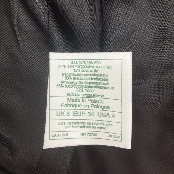 Vintage Laura Ashley Wool Plaid Skirt Suit Women’s 4 Navy Green Heritage Luxury - Picture 15 of 16